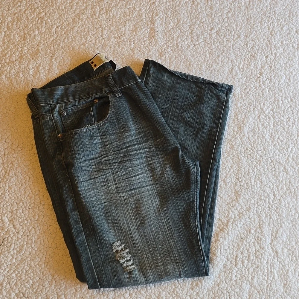 Vintage Y2K G-Net Men's Denim Distressed Straight Leg Jeans Sz.40x32